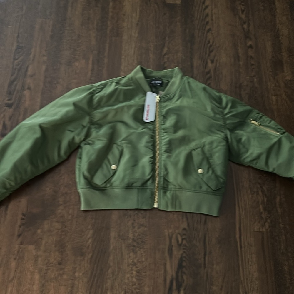J. Crew Collection ruched bomber jacket in lightweight shiny nylon NWT Size S - Picture 8 of 8